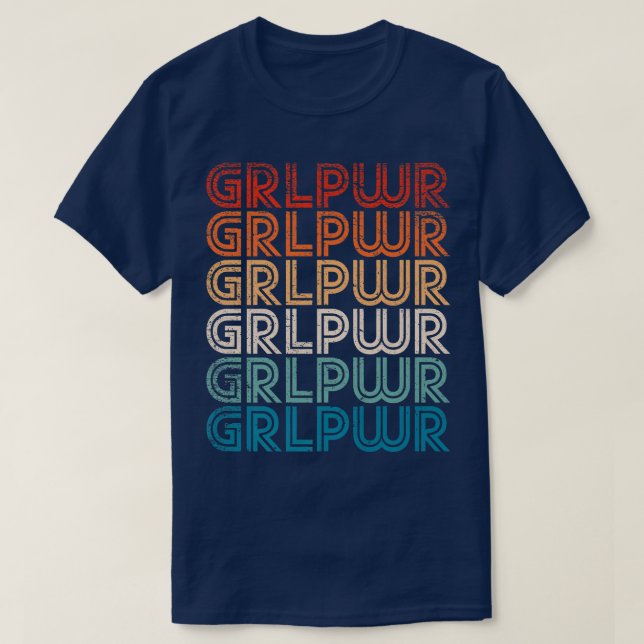 Camiseta Feminismo no Poder das Meninas Slogan Retro Femini (Frente do Design)