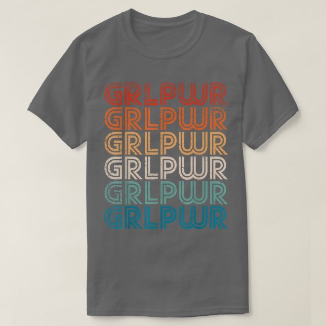 Camiseta Feminismo no Poder das Meninas Slogan Retro Femini (Frente do Design)