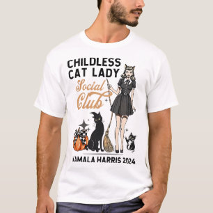 Camiseta Feminista da Mulher do Gato Infantil Votando Bruxa