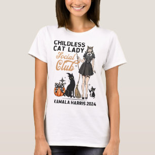 Camiseta Feminista da Mulher do Gato Infantil Votando Bruxa
