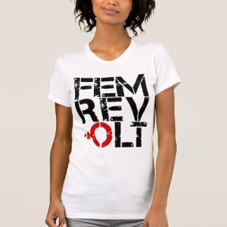 Camiseta feminista do logotipo feminino