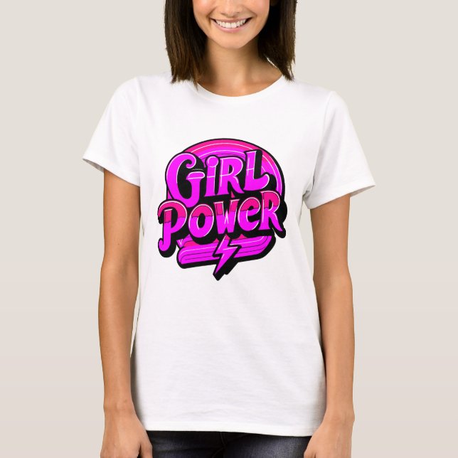 Camiseta Feminista do "Poder Menina" (Frente)