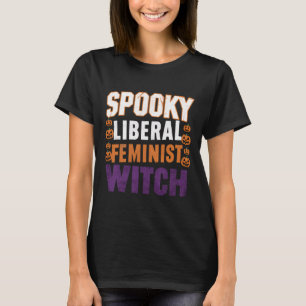 Camiseta Feminista Liberal Spooky Bruxa Feminista F