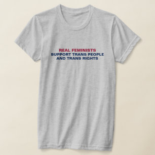 Camiseta Feministas apóiam Pessoas Trans e Direitos Trans