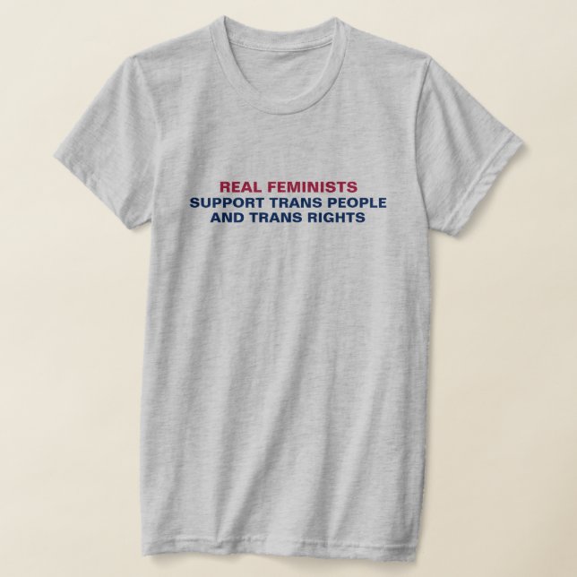 Camiseta Feministas apóiam Pessoas Trans e Direitos Trans (Postura )