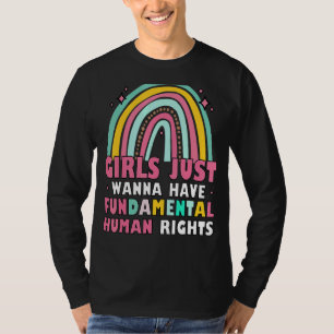 Camiseta Feministas Meninas Só Querem Ter Direitos Fundamen