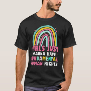 Camiseta Feministas Meninas Só Querem Ter Direitos Fundamen