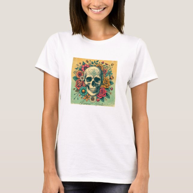 Camiseta Femme Forte Skull (Frente)