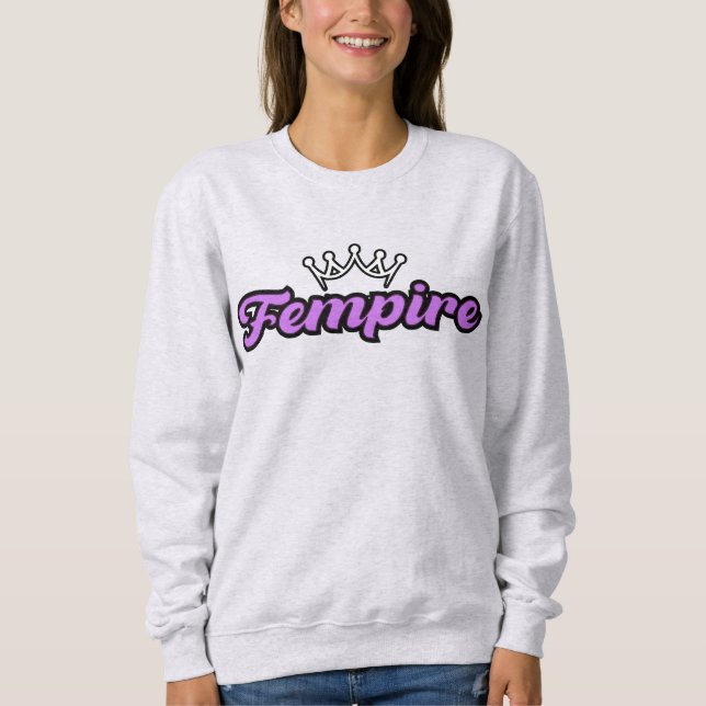 Camiseta FEMPIRE Logo Purple–Crown Empowerment Design (Frente)