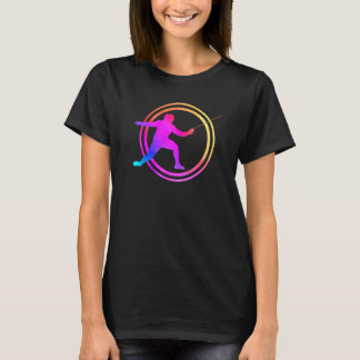 Camiseta Fencer Colorido de Vedação de Cores Aquáticas