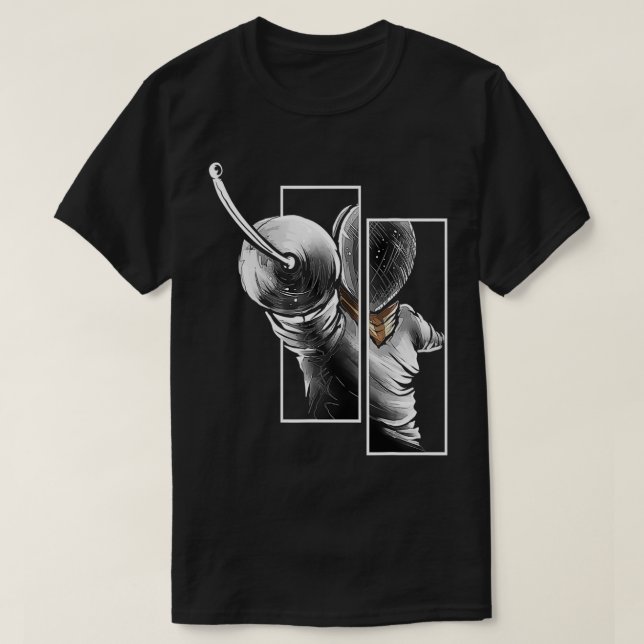 Camiseta Fencer da cerca frontal (Frente do Design)