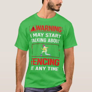 Camiseta Fencer de Esgrima de Aviso Vermelho