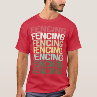 Camiseta Fencer de Esgrima de Texto Colorido