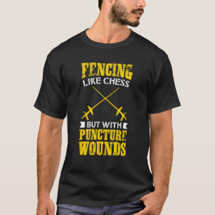Camiseta Fencer Esgrima Como Xadrez, Mas Com Ferro De Punçã