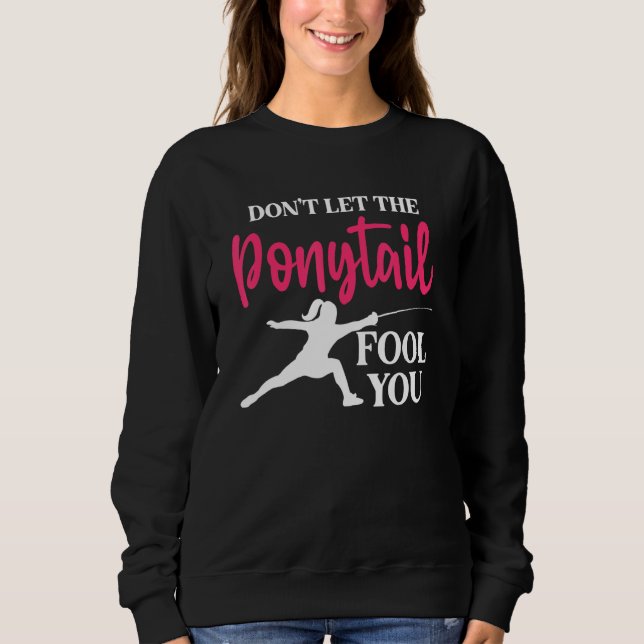 Camiseta Fencer Fencer Rapariga Máscara de Cerca de Longa E (Frente)