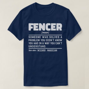 Camiseta Fencer Noun Fencer Instrutor de Cerca Funny Maker