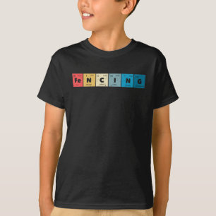 Camiseta Fenciação de Elementos Periódicos Nerd Engraçado Q