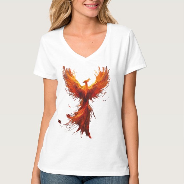 Camiseta Fênix Ardente, ergue-te das cinzas (Frente)