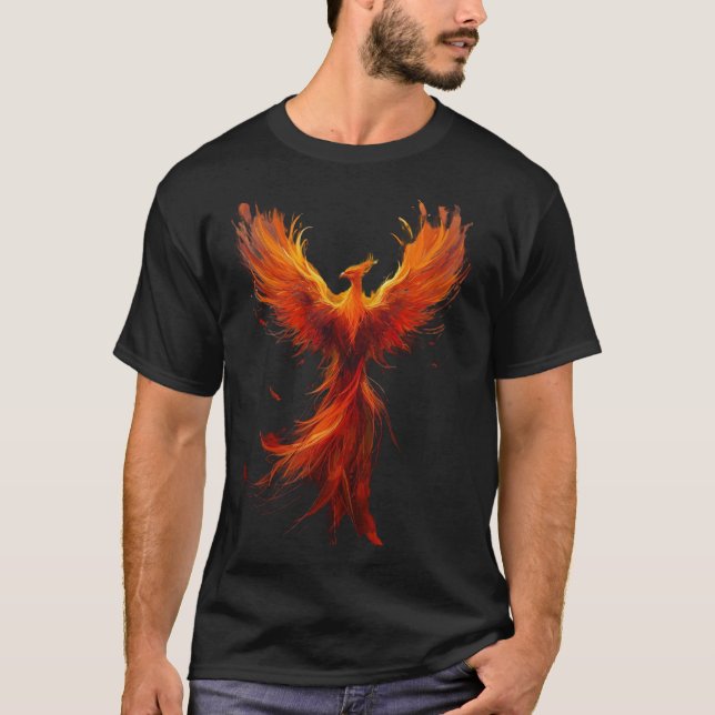Camiseta Fênix Ardente, ergue-te das cinzas (Frente)