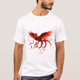Camiseta Fênix Carmesim da Maré enluarada.