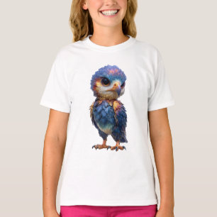 Camiseta Fenix Coruja Arco-íris Majestoso Crianças