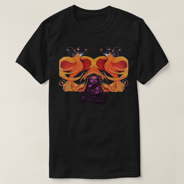Camiseta Fênix da mente quieta (Frente do Design)