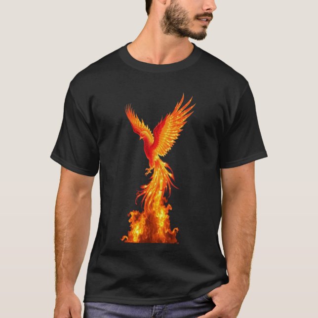 Camiseta Fênix Flamejante Ressurgindo (Frente)