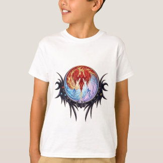 Camiseta Fênix Mítica Fogo e Gelo Tribal 