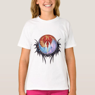 Camiseta Fênix Mítica Fogo e Gelo Tribal