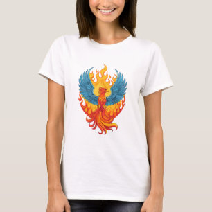 Camiseta Fênix mitológica fantástica brilhante