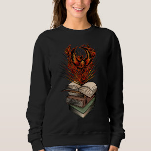 Camiseta Fênix Ressurgindo das Chamas dos Livros Fantasia M