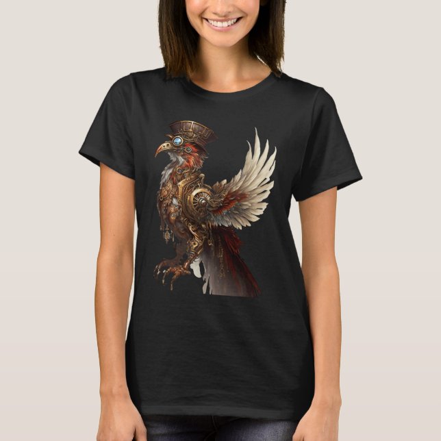 Camiseta Fênix Steampunk Ascendente Ressurreição Renascimen (Frente)