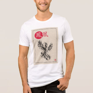 Camiseta Fênix Sumi-e Japonesa – Arte Tradicional com Tinta