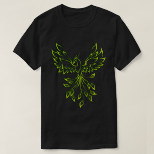 Camiseta Fênix Verde Nasce em Preto