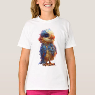 Camiseta Fenixzinho Arco-íris Vibrante para Crianças