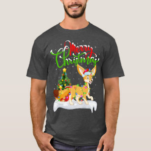 Camiseta Fennec Fo Amante de os animais Xmas Lighting Fenne