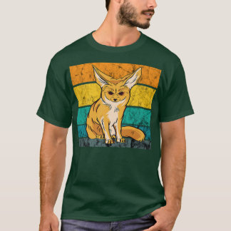 Camiseta Fennec Fo Ears Animal Fennec Fo Lover Retro Vintag