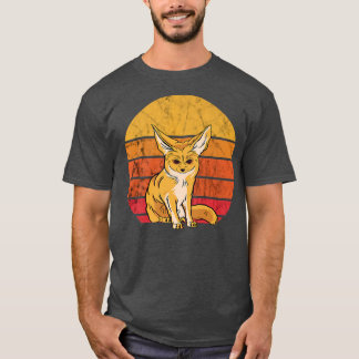 Camiseta Fennec Fo Vintage Retro Ears Animal Fennec Fo Love