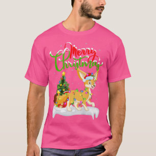 Camiseta Fennec Fox Amante de os animais Xmas Lighting Fenn