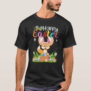 Camiseta Fennec Fox Bunny Ovo Caça Fennec Fox Happy Eas