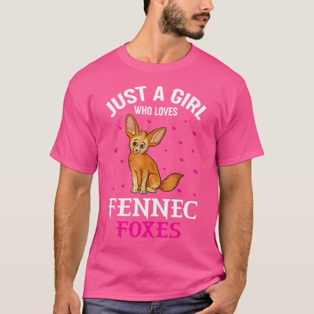 Camiseta Fennec Fox É Apenas Uma Rapariga Que Ama Raposas F (Frente)