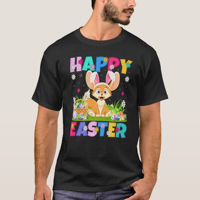 Camiseta Fennec Fox Felz pascoa Bunny Fennec Fox Páscoa S (Frente)