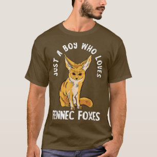 Camiseta Fennec Fox Ficou Irritado Apenas Um Menino Que Ama