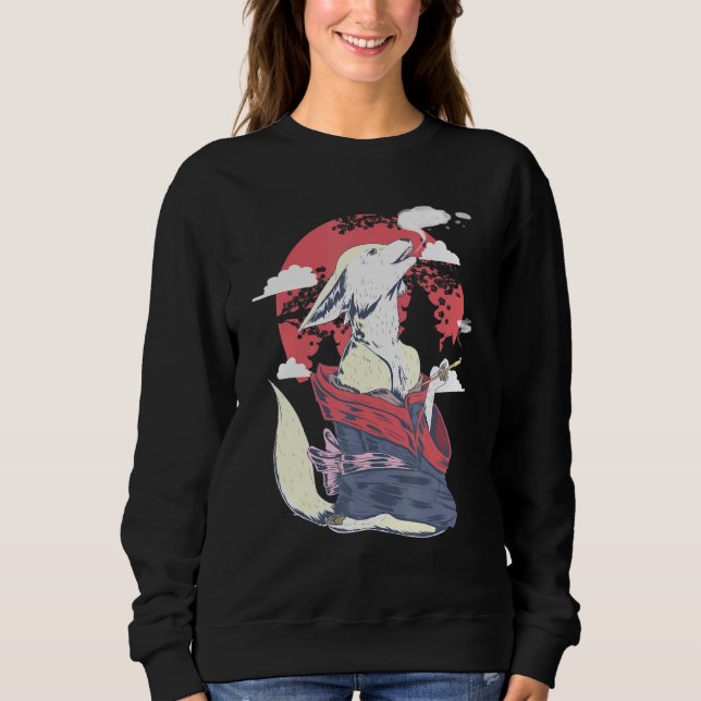Camiseta Fennec Fox Japonês Art Harajuku Retro Aestético C (Frente)