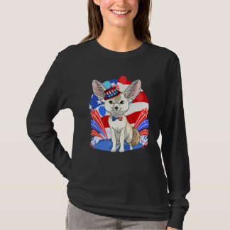 Camiseta Fennec Fox Patriotic Merica 4th of July American F