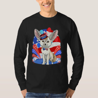 Camiseta Fennec Fox Patriotic Merica 4th of July American F