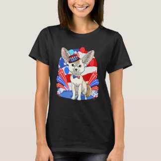 Camiseta Fennec Fox Patriotic Merica 4th of July American F