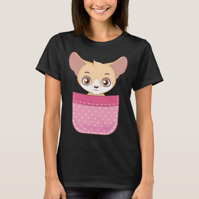 Camiseta Fennec Fox Pocket Fennec Fox  Fennec Foxes (Frente)