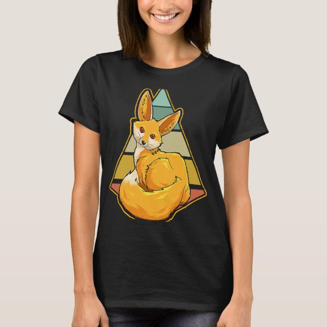 Camiseta Fennec Fox Retro Vintage Fennec Fox (Frente)
