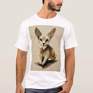 Camiseta Fennec Fox Watercolor Painting